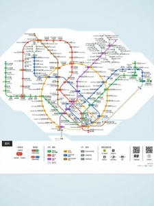 Modern Simplified Chinese And English Metro Map Decorative Painting Office Meeting Room Travel Agency Decoration Artwork