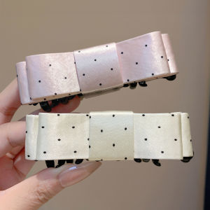 Cute Polka Dot Bow Hair Clip