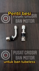 Pentil Ban Motor Tubeless Besi Panjang / Pentil Tubles Besi 45mm