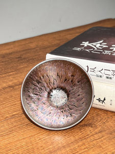 Handmade Ceramic Tea Cup Single Cup Colorful Purple Gold Floral Design Owner Cup Personal Use Building Yang Chazan Tea Cup