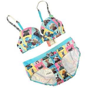 Bộ đồ bơi XK cotton mút vừa trơn hoạ tiết động vật dễ thương