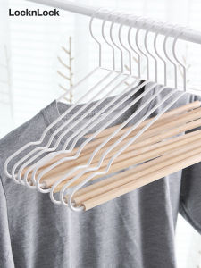 Wooden Clothes Hangers Home Use Bedroom No Trace Hanging Clothes Anti-Slip Pants Clips Space Saving Korean Style Adult Size