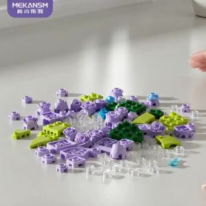 Roses Building Blocks Photo Frames Flower Bouquets Tulip Sunflowers Child Assembled Toys Holiday Gifts Desktop Ornaments Decor