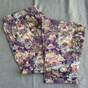 plus Size Ladies Casual Pants Sleepwear Bottoming Wide Leg Home Comfortables Spring Autumn High Waist Long Floral Print