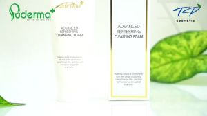 Rửa Mặt Cao Cấp Hàn Quốc PUDERMA ADVANCED REFRESHING CLEANSING FOAM 120ml: tạo bọt công thức dịu nhẹ không nhờn rít sạch sâu da mềm mịn sáng khoẻ sau sử dụng.