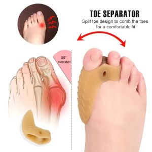 MIYIO 1 Pair Silicone Toe Separator Gel Hallux Valgus Bunion Corrector Foot Care Tools