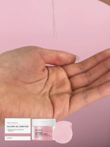 WEST&MONTH Collagen Cotton Pads 60PCS Facial Brightening Hydrating Gentle Skincare Elasticity Boosting Nourishing Pads