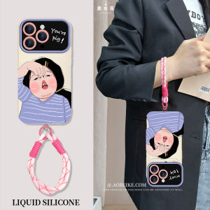 เคสโทรศัพท์มือถือลายตลกสำหรับสาวๆเหมาะสำหรับ iphone15เคสป้องกันแบบซิลิโคนนิ่มมีเอกลักษณ์พิเศษแบบใหม่สำหรับ12 PROMAX Apple 13หน้าต่างใหญ่สำหรับ11pro MAX 13 PLUS เพื่อนสนิท12 14pro พร้อมสายคล้อง