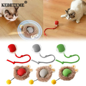 KEBETEME ลูกบอลของเล่นบอลกลิ้งไฟฟ้าสำหรับแมวเลียนแบบอัจฉริยะชาร์จได้ตุ๊กตาของเล่นสุนัขสัตว์เลี้ยงแบบโต้ตอบฝึกแมว