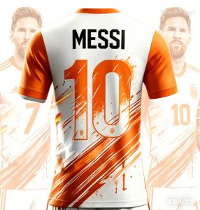 Potdemiel | Men Messi No.10 Summer Football T-shirt Short Sleeve Jersey Fashion Oversized Daily Outdoor Wear Tops Kids Clothes