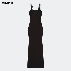 SMFK | Embracing Fitted Holiday Black Adjustable Strap Dress