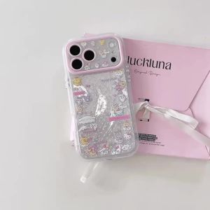 Sanrio | Luxury Korea INS Hello Kitty Phone Case for iPhone 17 Pro 16 Pro 17 15 14 13 11 12 Pro Max Luxury High-end Protective Back Cover