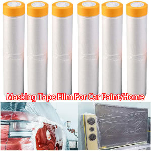 Pre-Taped Masking Film Protection PE Covering Cloth Tape for Living Room Furniture Dust-proof Spray Paint Automobile Painting
