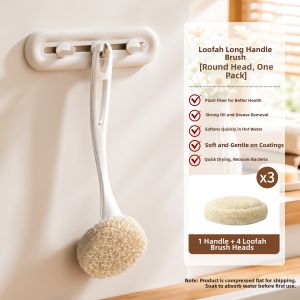HIHUCUN | Natural Loofah Kitchen Scrubbing Brush