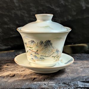 Bộ Trà Gốm Sứ 150ml Huy Sơn Bộ Trà Gốm Sứ Cổ Điển Trung Quốc Có Nắp Đậy Bộ Trà Gốm Sứ Nuôi Dưỡng Bộ Trà Gia Đình