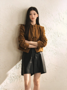 oshea | Áo Khoác Da Nhung Thời Trang Retro Cho Phụ Nữ Mùa Xuân Thu