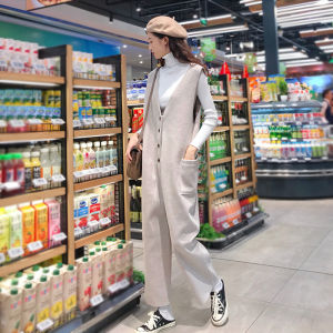 Elegant Woolen Wide Leg Pants Womens Autumn Winter Loose Fashion Small Size Maternity Overalls High Waist Casual Pants