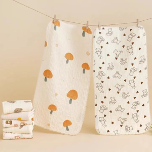 Cotton Children's Towels & Muslin Baby Face Towels: Long Burp Cloths for Newborn Washcloths