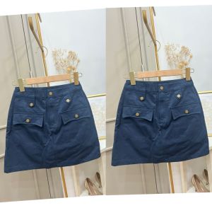 ●ECLAIRE● 043 Rok Skirt Mini Cotton Tebal Kasual Casual Trendy Korea Mode Modis Import Premium Navy 8266
