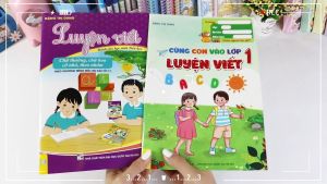 Sách - Combo 2 cuốn Luyện Viết (Cùng Con Vào Lớp 1 + Chữ thường chữ hao cỡ nhỏ theo nhóm) - ndbooks