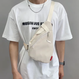 Trendy brand chest bag for women versatile letter phone crossbody bag fashionable nylon casual front chest bag simple trendy bag for women.