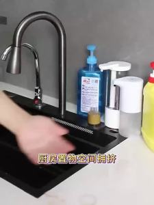 Touchless Automatic Soap Dispenser Electric Bathroom Kitchen Sink Pump 100cm Extension TubeBlack&Silver Liquid&Foam Modes