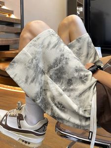 JIARONG | Oversized Vintage Tie-Dye Cooling Shorts For Men