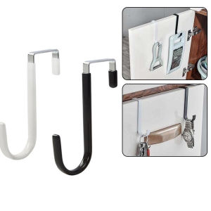 Multi-Purpose Hooks Kitchen Cabinet Door Back Hook Hanging Rack Clothes Coat Hat Towel Hanger Storage Hook