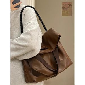 Túi Tote Vải Canvas Dung Tích Lớn Túi Đeo Vai Đơn Túi Đeo Chéo Phong Cách Mới Cho Học Sinh Đi Làm