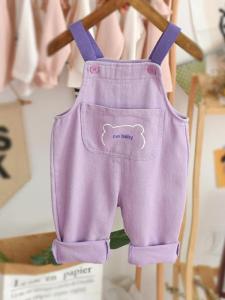 กางเกงขายาวผ้าฝ้ายลายทางฤดูใบไม้ผลิและฤดูใบไม้ร่วงสำหรับเด็กผู้หญิง เสื้อผ้าเด็กผ้าฝ้าย ชุดเด็ก เสื้อผ้าเด็กสำหรับสวมใส่กลางแจ้ง