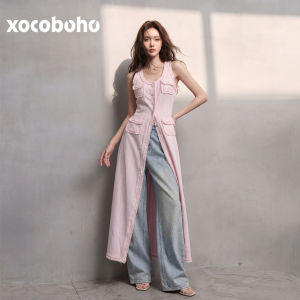 xocoboho | Chic French Artistic Sleeveless Long Shirt