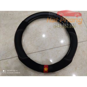 Bọc Vô Lăng Bọc Tay Lái Cho Xe Ô Tô Mẫu Cờ Việt Nam - Vô lăng chữ D - lắp xe XL7 Seltos Almera