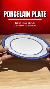 Smart Home Ph Geo Sea Blue Designed Porcelain Dinnerware Plate/Bowl/Saucer/Plato/Mangkok/Platito High Quality