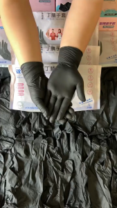 [SG Ready Stock]Disposable Nitrile PVC Gloves 100PCS/Box Powder-Free Waterproof and Oil-Resistant Kitchen gloves