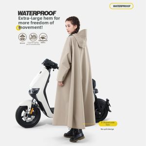 Sleeved Waterproof Full Body Raincoat Extendable Sleeves Wide Adjustable Brim
