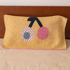 Pure Cotton Cherry Pillowcase Soft A-Class Four-Layer Cotton Yarn All-Season Full Cotton Pillow Towel for Home And Dormitory