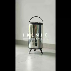 IKONIC Termos Air Milk Tea Bucket Water Tahan Panas Dingin 8 LiterDispenser Termos Air Serbaguna Stainless Steel Dengan Keran Premium Quality 100% Original Garansi Resmi