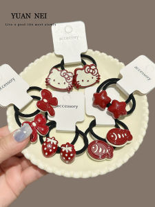 Durable Cat Head Hair Ties & Cute Bow Hair Bands: Festive Hair Ornaments for Girls