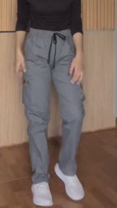 Cargo Pants Celana kargo Wanita Katun Twill / Celana Chinos Cargo Katun Streach / Celana cargo korea terbaru