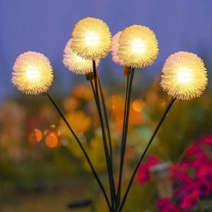 Solar 6LEDS Jellyfish Lights Mushroom Lights Solar Ground Plug Atmosphere Lights Garden Decoration Lights Lawn Lights