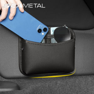 SEAMETAL PU Leather Car Storage Bag Multifunction Wallet Keys Card Cup Phone Holder Car Organizers Storage Box Auto Accessories