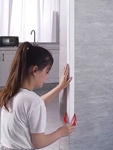 PVC Corner Protection Strip PVC Right Angle Edge Strip Self-Adhesive Decorative Strip 2.5MM 1M Length for Cabinet Door Table Corner Window Wall Corners