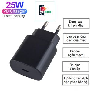 Bộ củ sạc nhanh 25W 20W 18W + Cáp sạc nhanh dài 1 mét các loại type C - type C type C - Lightning USB - type C USB - Lightning