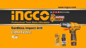 INGCO CIDLI12202 MESIN BOR IMPACT 12V CORDLESS IMPACT DRILL 12V