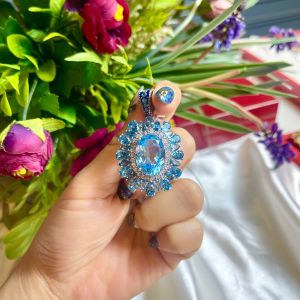 💥จี้พลอยแท้ จี้ฟ้าอความาริน อัญมณีเครื่องประดับเสริมราศี สินค้าเป็นของแท้มีใบรับประกันดูแลตลอดการใช้งาน AUFU STORE