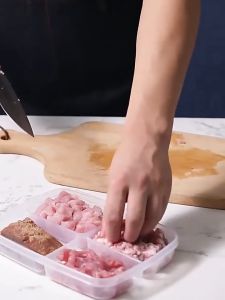 Hộp nhựa đựng thực phẩm chia nhiều ngăn khay hộp trữ đông đồ ăn nhựa PP cao cấp dùng trong tủ lạnh lò vi sóng-HAUSE