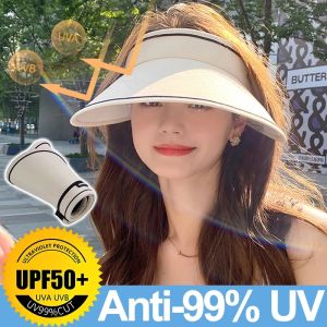2025 Large Brim Top Sun Shading Sunscreen Summer Cap Adjustable UV Protection Golf Hat Portable Lightweight Sports Cap Casual Beach Cap for Women