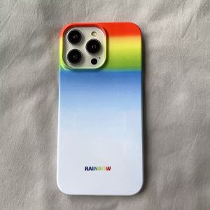 Rainbow Colorful Phone Case for  14Promax XR Huawei Mate50 Protective Cover P50/P40 Philips Nova7 Xiaomi 13Pro Honor 80/70 Women Mini