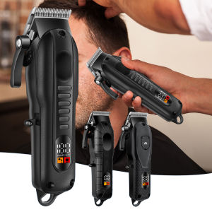 Professional Men Electric Hair Clipper Barber Finish Cutting Machine Rechargeable Cordless Beard Trimmer Wet And Dry Haircut