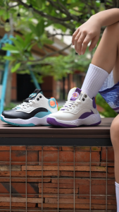 Korean Fashion Kids Basketball Shoes for Boys Lightweight & Breathable Rubber Anti-Slip Wear-Resistant Sports Shoes Free Socks Included Ideal for Running Training